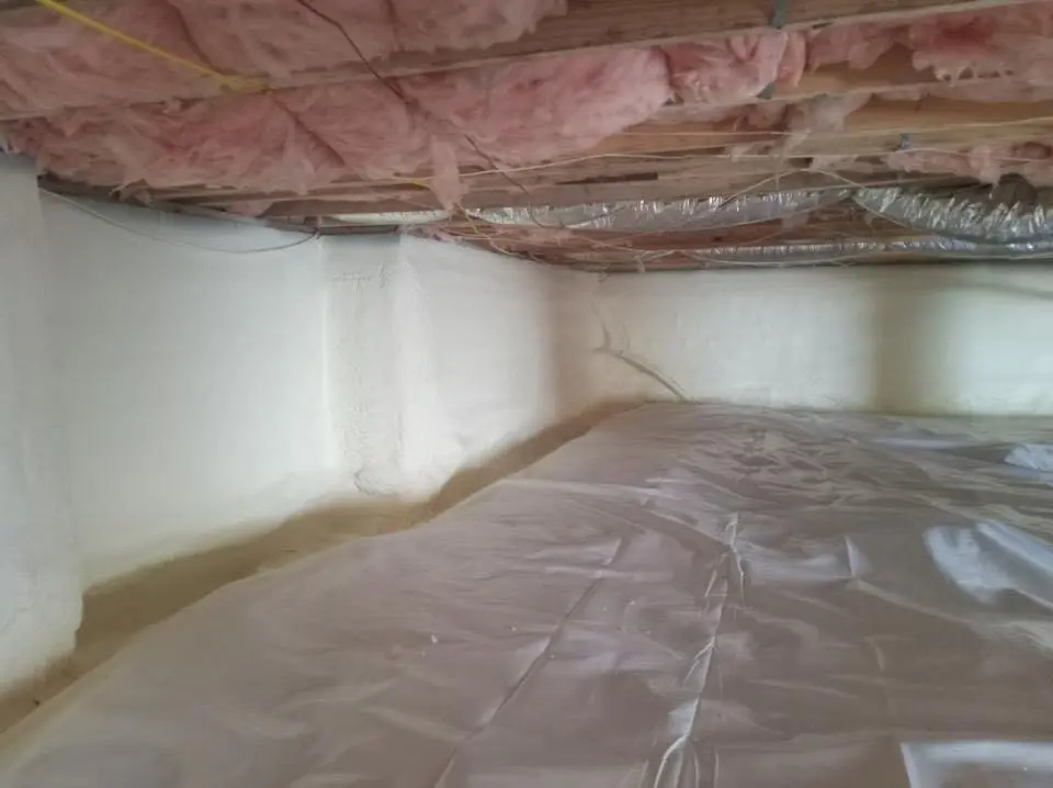 Crawl space encapsulation with closed-cell spray foam for Attic Insulation in Missoula